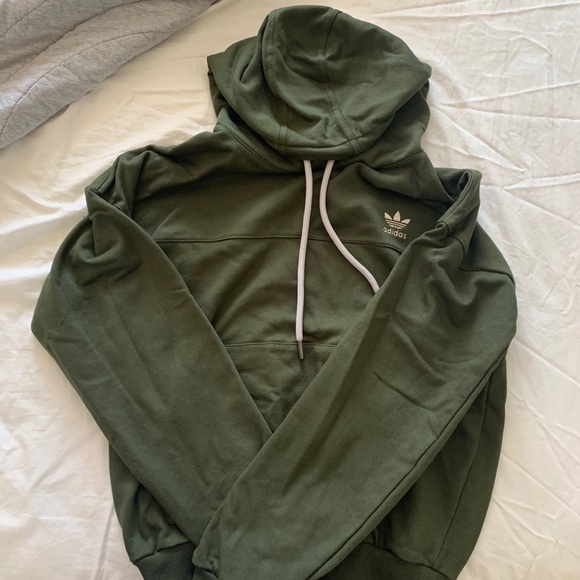 olive colored hoodie